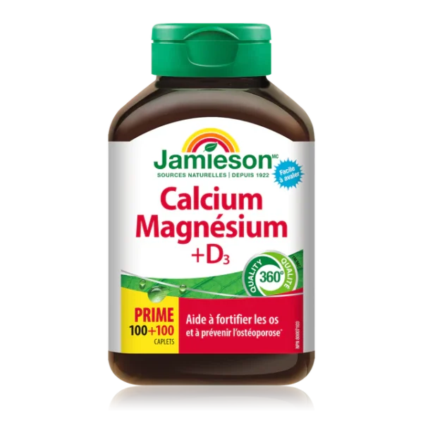 قرص کلسیم منیزیم Jamieson Calcium Magnesium + D3 جیمیسون  (200 عددی)