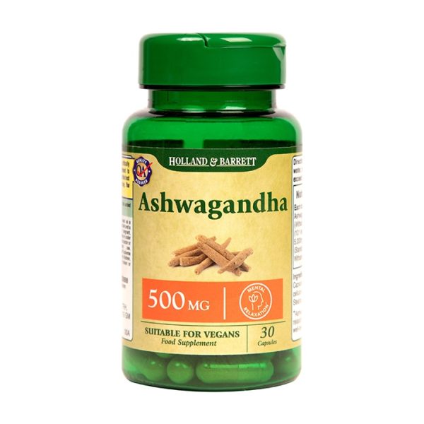 قرص عصاره آشواگاندا Holland & Barrett Ashwagandha 125mg هالند اند برت (30 عددی)