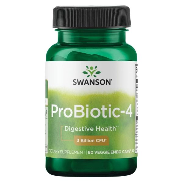 کپسول پروبیوتیک Swanson Probiotic-4 3 Billion Cfu سوانسون (60 عددی)