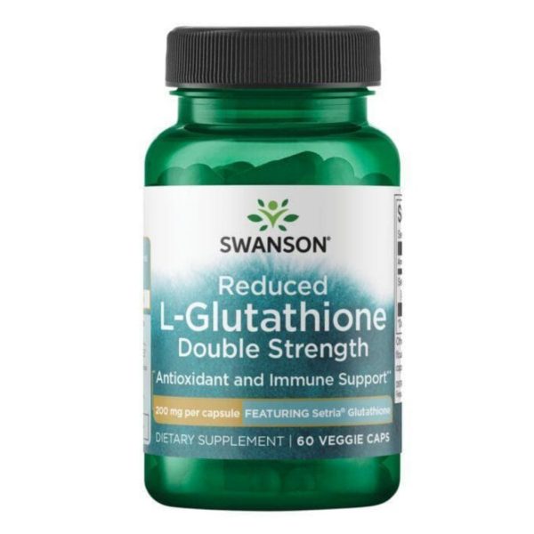 کپسول گلوتاتیون  روشن کننده پوست Swanson L-Glutathione Double Strength سوانسون (60 عددی)