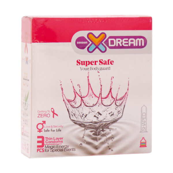 کاندوم بسیار ایمن ایکس دریم مدل Super Safe بسته 3 عددی
