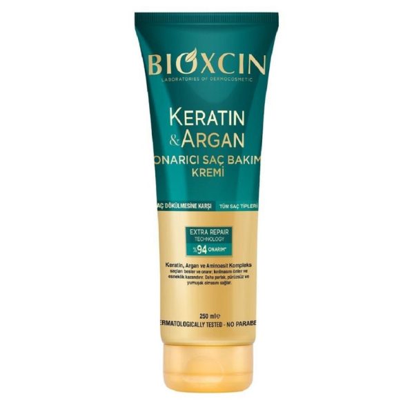کرم ترمیم کننده مو حاوی کراتین و آرگان بیوکسین Bioxcin