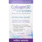 قرص کلاژن با سرامید Webber Naturals Collagen30 with Ceramides Bioactive Collagen Peptides وبر نچرالز (120 عددی)