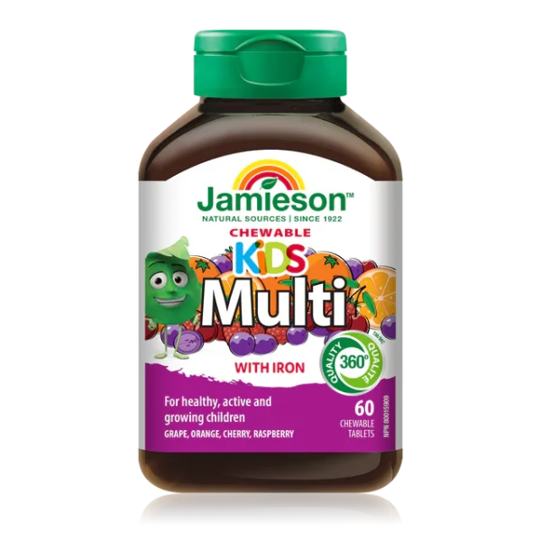 پاستیل مولتی ویتامین کودک Jamieson Multivitamin for Kids Chewables جیمیسون  (60 عددی)