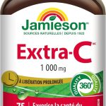 کپسول ویتامین C ۱۰۰۰ میلی گرم جیمیسون | Jamieson Extra-C 1000 mg 75 capsules de vitamina C