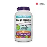 سافت ژل امگا Webber Naturals Omega 3 1000mg وبر نچرالرز (210 عددی)