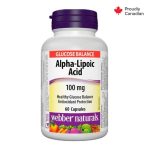 قرص آلفا لیپوئیک اسید Webber Naturals Alpha Lipoic Acid 100mg وبر نچرالز (60 عددی)