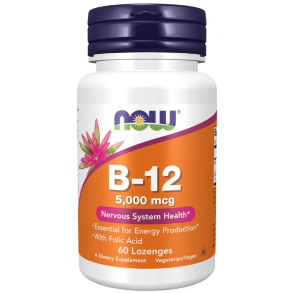 قرص جویدنی ویتامین NOW B12 5000mcg (60 عددی)