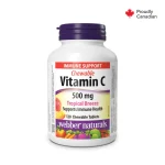 قرص جویدنی Webber Naturals C 500mg Tropical Breeze وبر نچرالز (120 عددی)