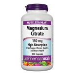 قرص منیزیم سیترات Webber Naturals Magnesium Citrate 150mg وبر نچرالز (300 عددی)