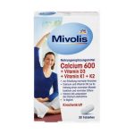 قرص کلسیم 600mg همراه D3,K1,K2 میولیس (30 عددی)