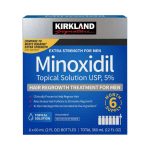 محلول ماینوکسیدیل رشد مجدد موی 5 درصد Kirkland Minoxidil کرکلند (6 عددی)