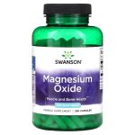 کپسول منیزیم اکساید Swanson Magnesium Oxide 200mg سوانسون (250 عددی)