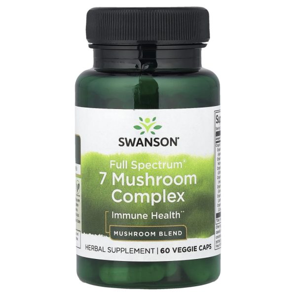 کپسول گیاهی قارچ تقویت سیستم ایمنی بدن Swanson 7 Mushroom Blend (60 عددی)